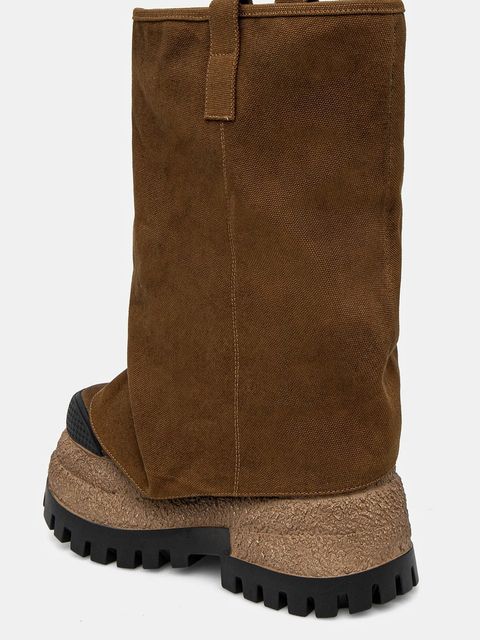 Naked Wolfe buty Disturb kolor brązowy na platformie Disturb Canvas Toffee