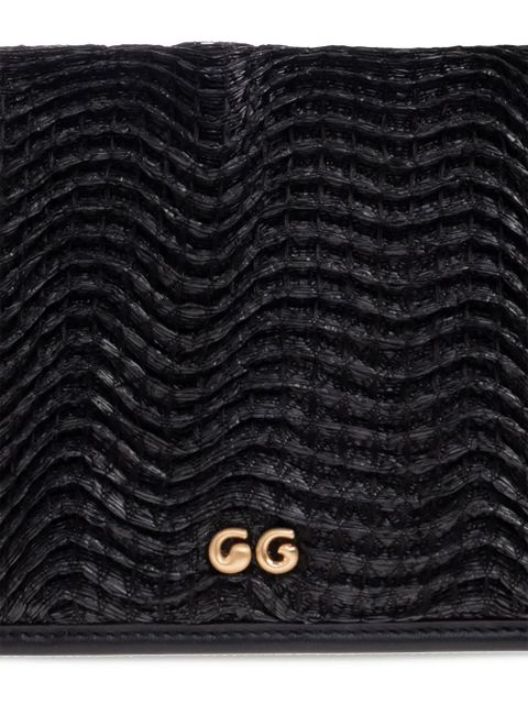 Cult Gaia small Sunniva raffia shoulder bag - Black