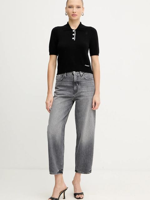 Pinko polo wełniane damskie kolor czarny 105450 A2Q9 - zdjęcie produktu nr 2