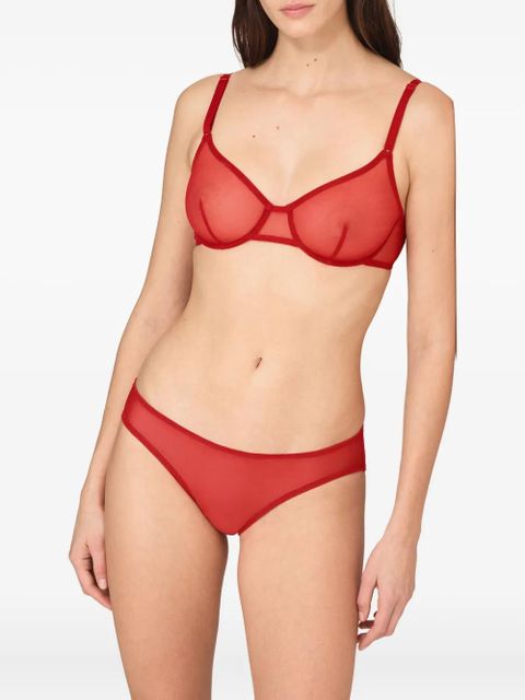 ERES Eden Tonique mesh full-cup bra - Red