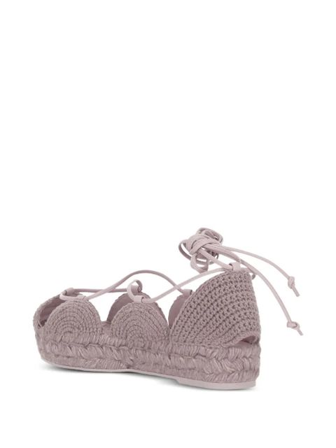 LOEWE lace-up flat espadrilles - Purple