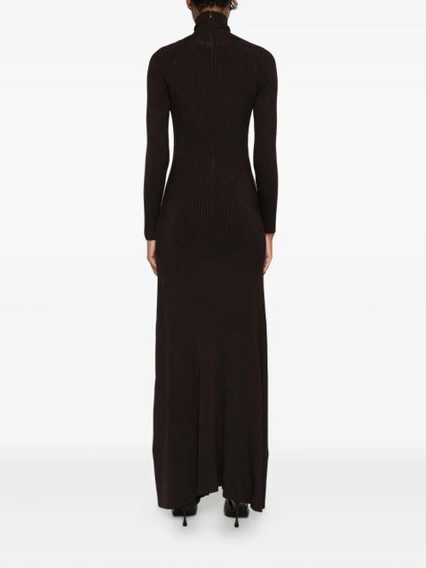 Coperni ribbed cut-out dress - Brown