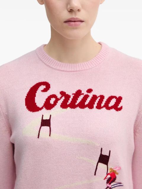 MC2 Saint Barth New Queen front-graphic crew-neck sweater - Pink