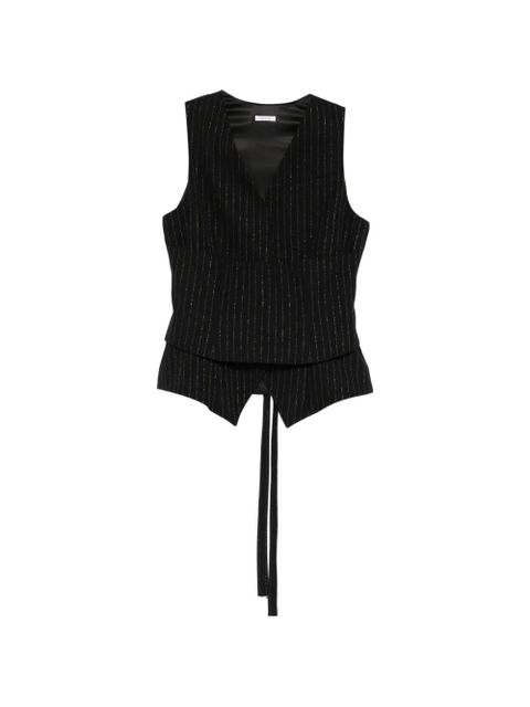 Alexander McQueen striped layered waistcoat - Black - zdjęcie produktu nr 1