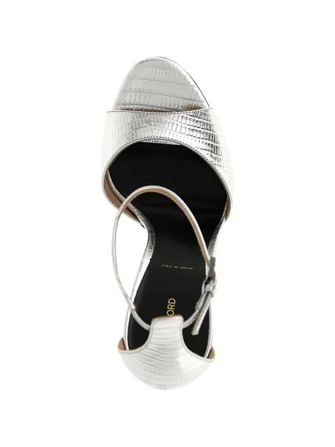 TOM FORD 105mm Tejus buckle sandal - Silver