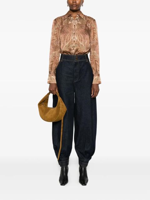 ZIMMERMANN paisley-print collared shirt - Orange