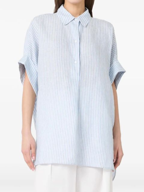 Weekend Max Mara printed linen shirt - Blue - zdjęcie produktu nr 2