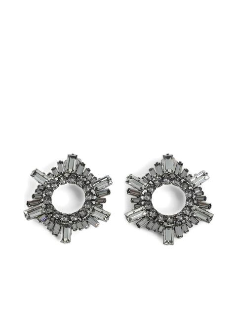 Amina Muaddi crystal-embellished earrings - Grey - zdjęcie produktu nr 1