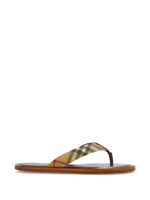 Burberry check-pattern sandals - Neutrals - zdjęcie produktu nr 1