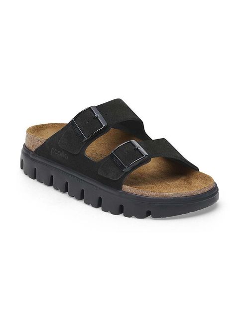 Birkenstock klapki zamszowe Arizona Chunky Birkenstock x Papillio damskie kolor czarny na platformie 1028403 - zdjęcie produktu nr 2