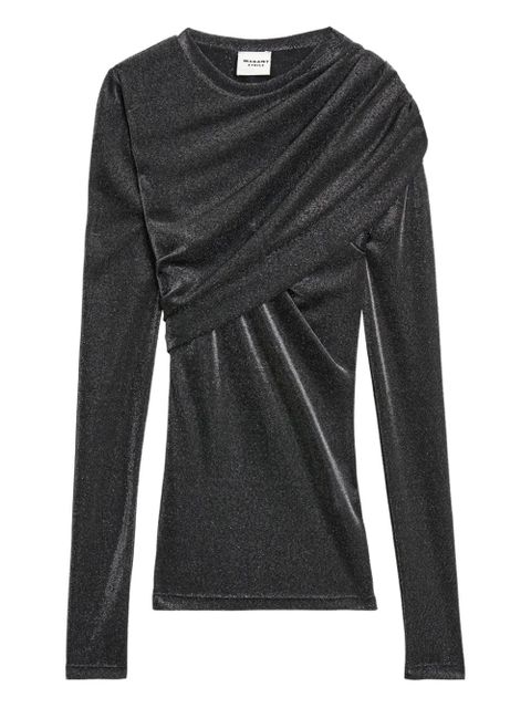 MARANT ÉTOILE draped lurex top - Grey - zdjęcie produktu nr 1