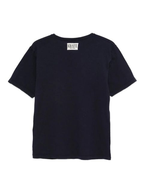 KHAITE round-neck cotton T-shirt - Blue
