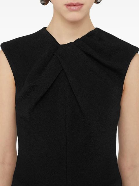 Jil Sander pleat-detailing sleeveless top - Black