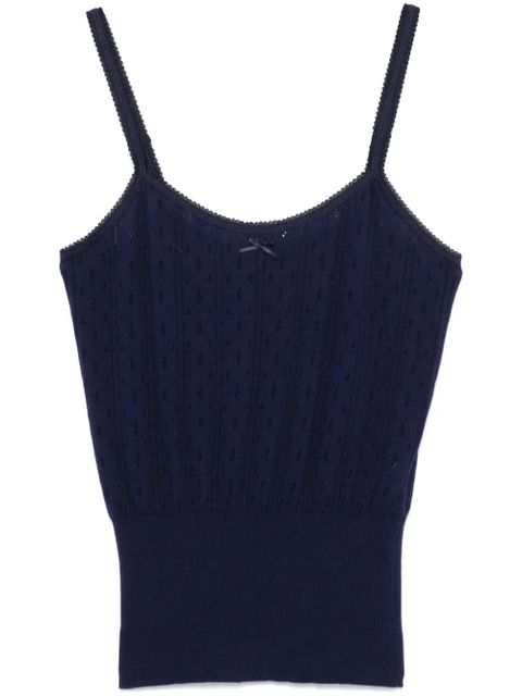 JW Anderson pointelle-knit top - Blue - zdjęcie produktu nr 1