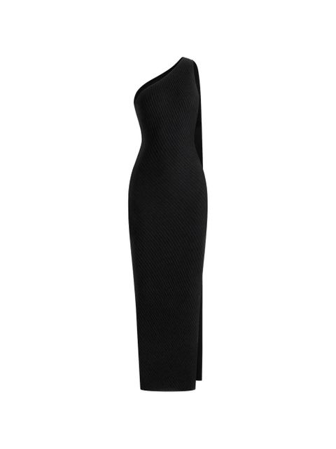 Manière De Voir Laya asymmetric scarf maxi dress - Black - zdjęcie produktu nr 1
