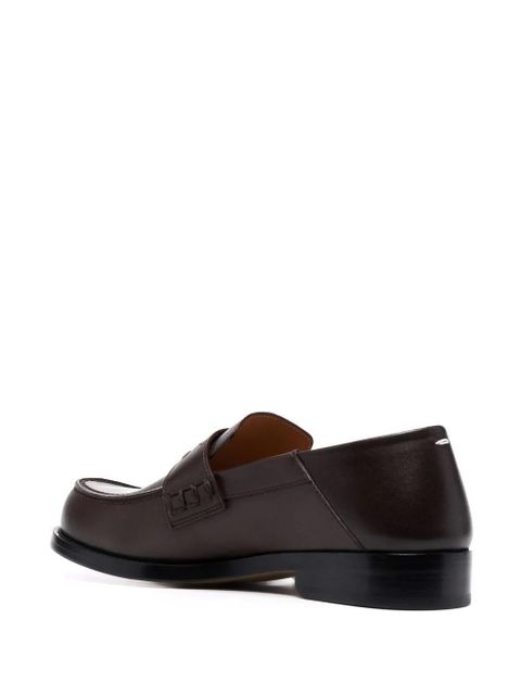 Maison Margiela contrast-stitch leather loafers - Brown