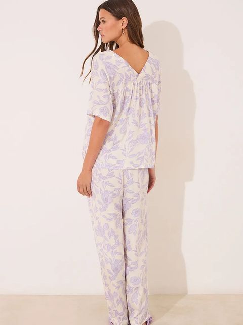 women'secret piżama damska kolor beżowy 3592396