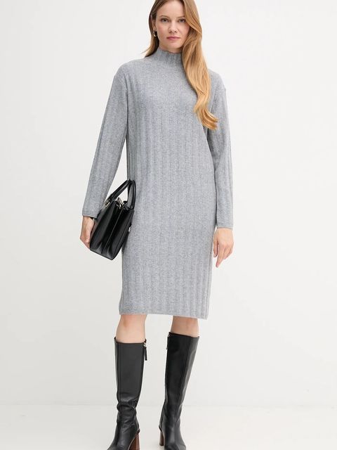 Barbour sukienka z wełną SOPHIA kolor szary mini oversize LDR0939 - zdjęcie produktu nr 2