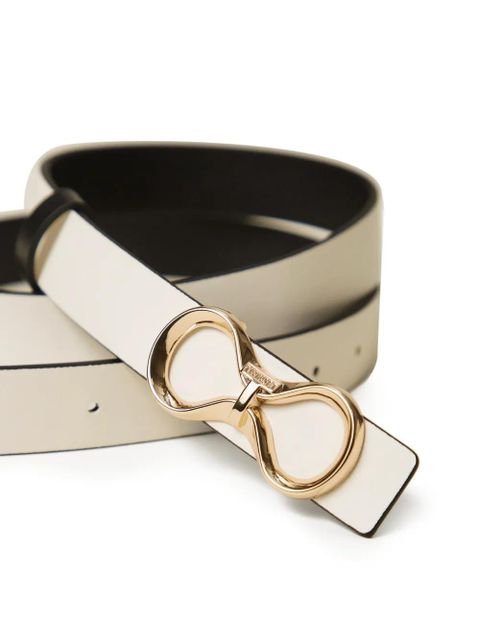 TWINSET logo-buckle reversible leather belt - Black