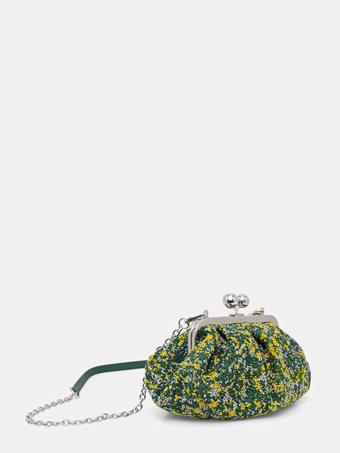 Weekend Max Mara torebka z dodatkiem wełny ACCENNI kolor zielony 2615511154600