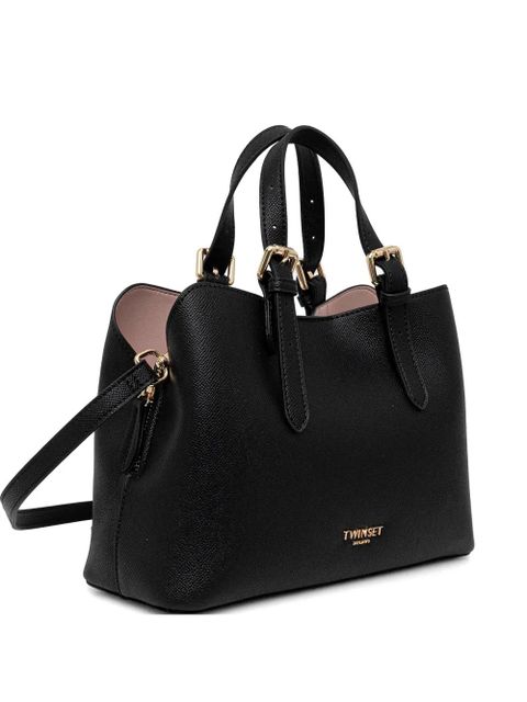 TWINSET logo-plaque tote bag - Black