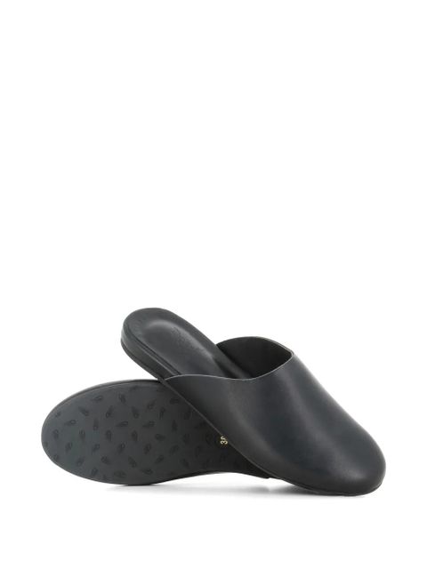 Ancient Greek Sandals leather flat mules - Black