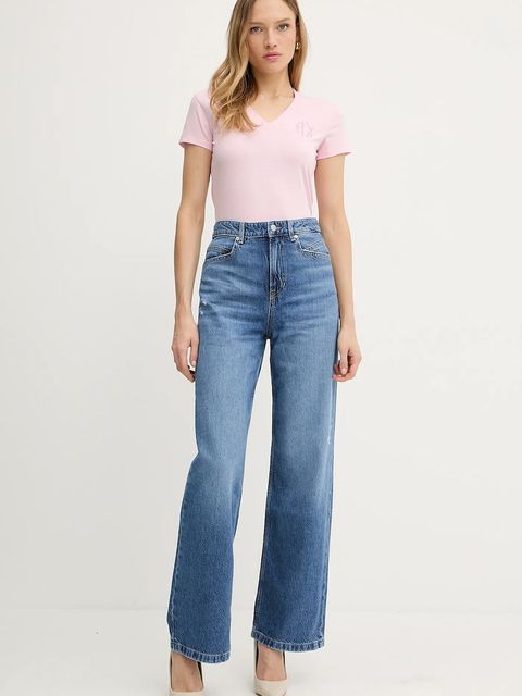 Armani Exchange t-shirt damski kolor różowy XW000606 AF10355 - zdjęcie produktu nr 2