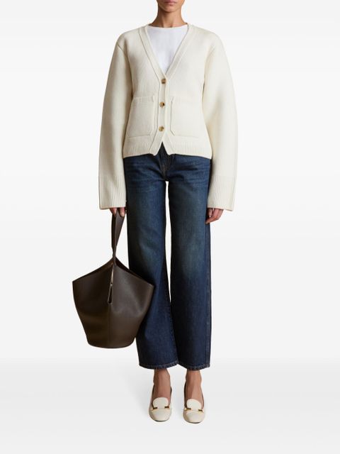 KHAITE The Mae logo-appliqué T-shirt - White