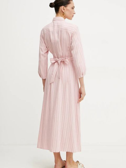 Marella sukienka DENIS kolor różowy maxi prosta 2513221111200