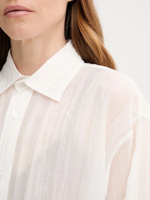 Filippa K koszula damska kolor biały relaxed z kołnierzykiem klasycznym 31764.FK