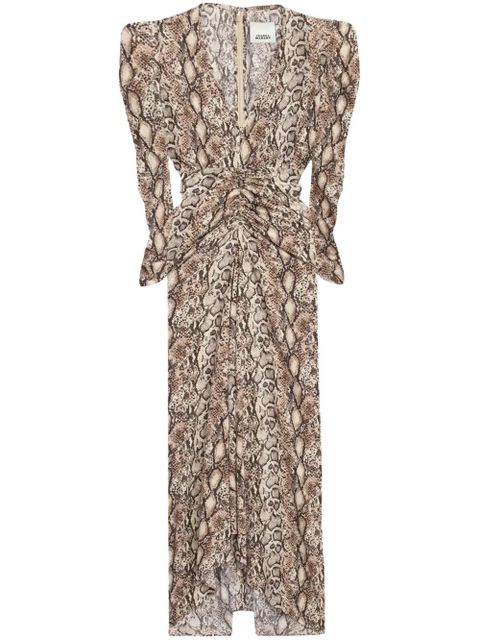ISABEL MARANT Albini midi dress - Neutrals - zdjęcie produktu nr 2