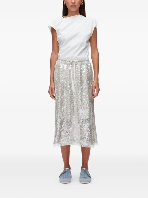 3.1 Phillip Lim sequined midi skirt - Silver