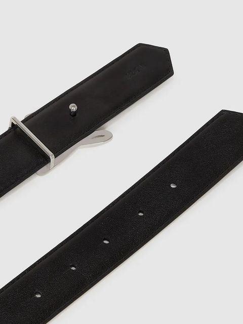 Karl Lagerfeld pasek skórzany dwustronny K/AUTOGRAPH damski kolor czarny A4W33022 - zdjęcie produktu nr 2