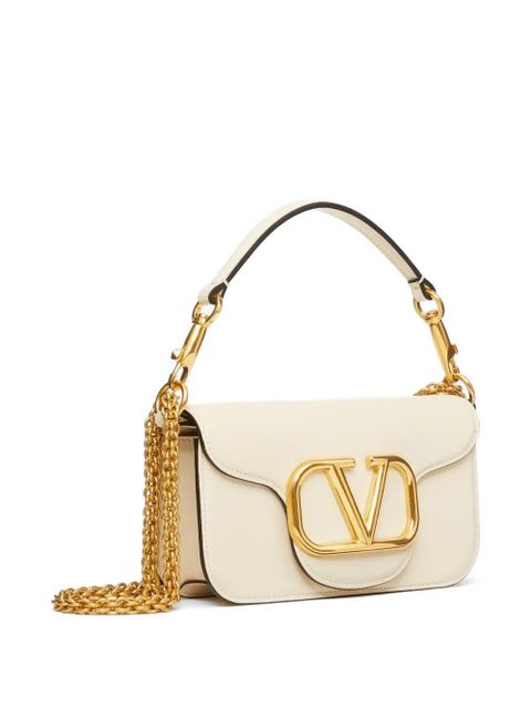 Valentino Garavani Locò small shoulder bag in calfskin - Neutrals