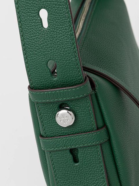 Tory Burch torebka skórzana Romy Small Shoulder kolor zielony 176674.302