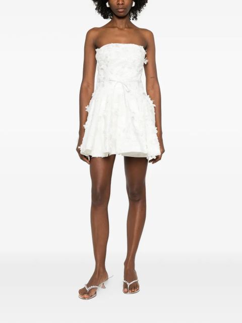 Maje floral-appliqué mini dress - White - zdjęcie produktu nr 2