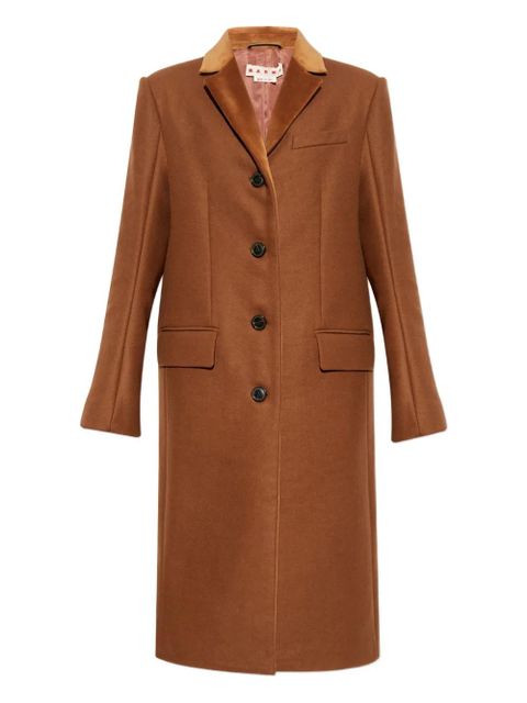 Marni single-breasted wool coat - Brown - zdjęcie produktu nr 1