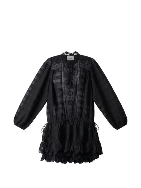 MARANT ÉTOILE lace ruffled preya dress - Black - zdjęcie produktu nr 1