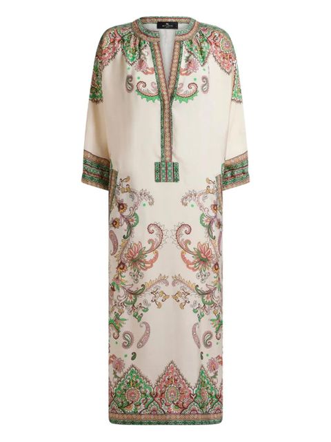 ETRO paisley-print midi dress - Neutrals - zdjęcie produktu nr 1