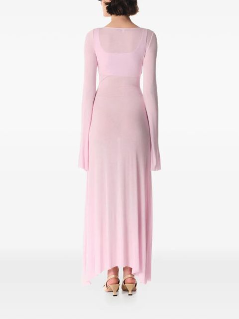MANURÍ V-neck long-sleeve maxi dress - Pink