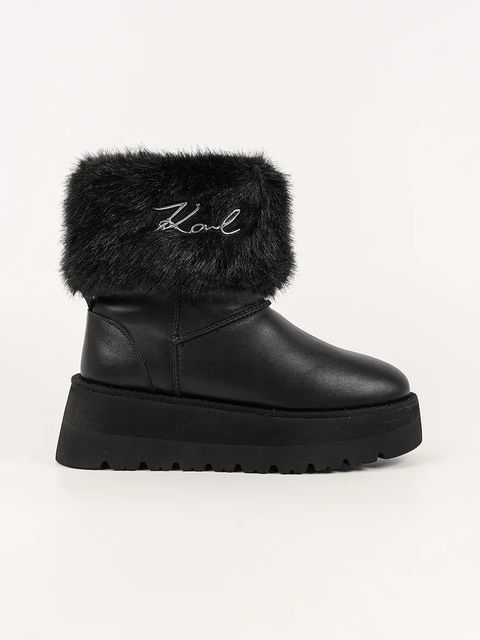 Karl Lagerfeld śniegowce SKYLAR kolor czarny KL48655 - zdjęcie produktu nr 1