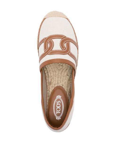 Tod's chain-appliqué espadrilles - Neutrals