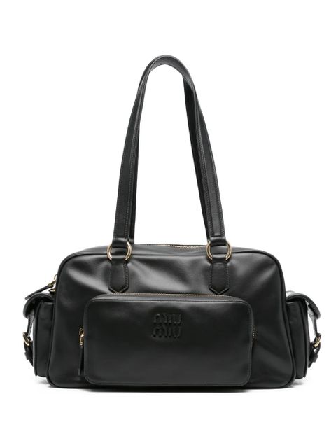 Miu Miu leather top-handle tote bag - Black - zdjęcie produktu nr 1