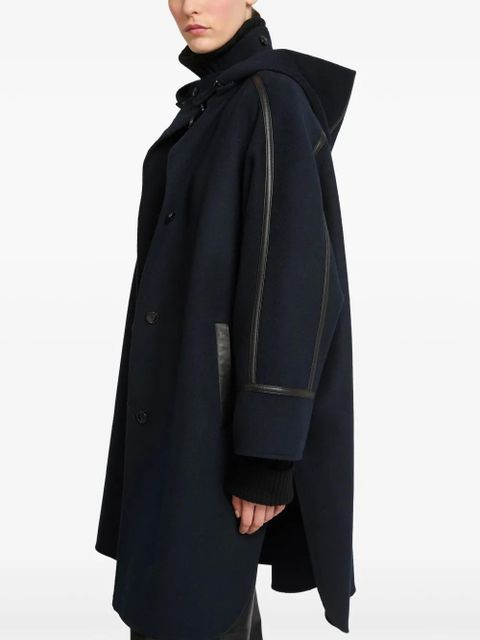 Yves Salomon cashmere-blend hooded cape - Blue