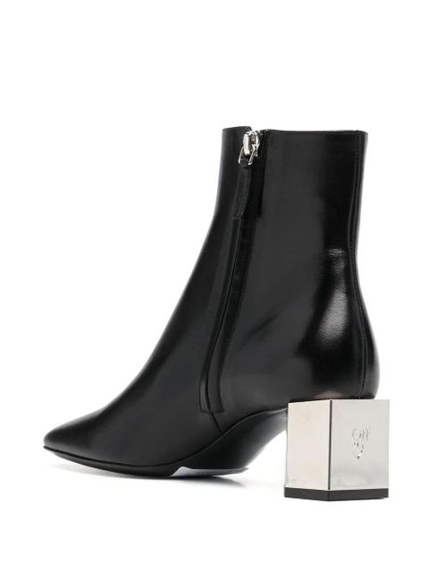 Off-White metallic-heel ankle boots - Black