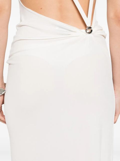 Coperni cowl-neck strap dress - White