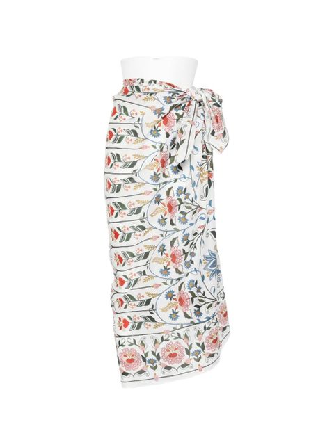 FARM Rio floral-print sarong - White - zdjęcie produktu nr 1