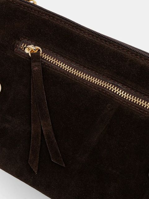 Answear.LAB torebka zamszowa kolor brązowy