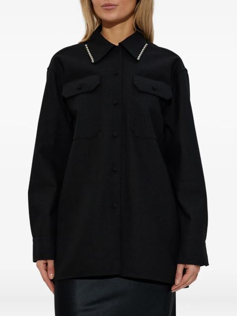 Jil Sander bead-embellishment shirt - Black - zdjęcie produktu nr 2