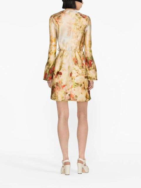 ZIMMERMANN Luminosity floral-print silk minidress - Neutrals